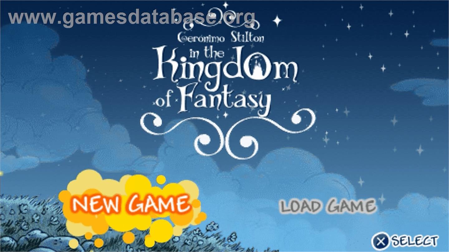 Geronimo Stilton In The Kingdom Of Fantasy - The Videogame - Sony PSP - Artwork - Title Screen