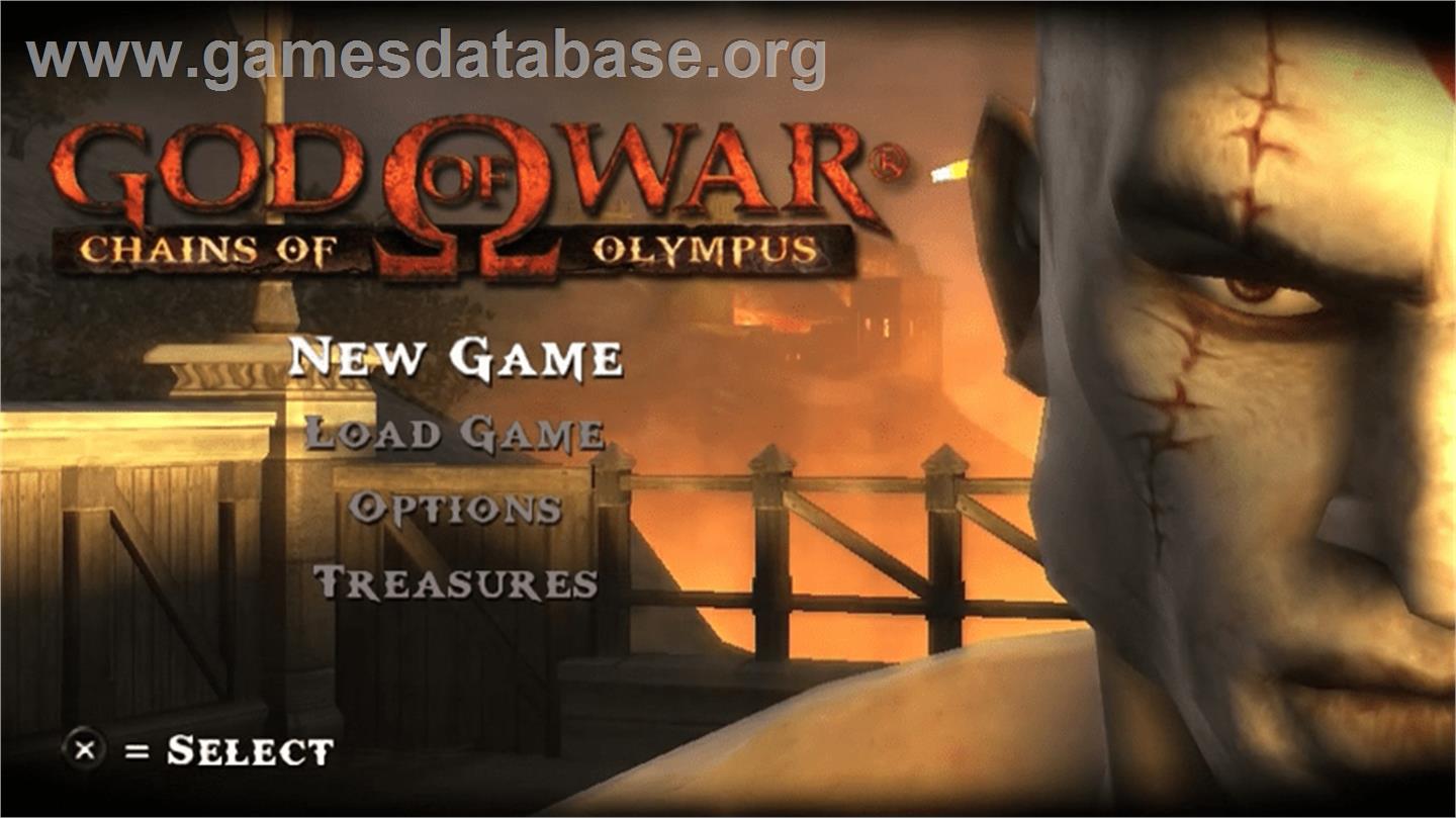God of War: Chains of Olympus - Sony PSP - Artwork - Title Screen