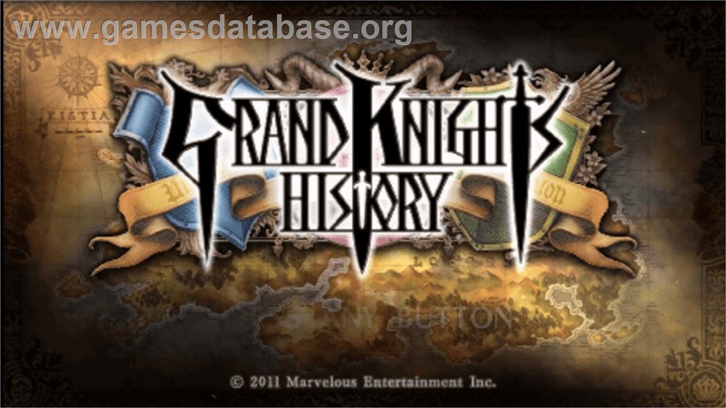 Grand Knights History - Sony PSP - Artwork - Title Screen