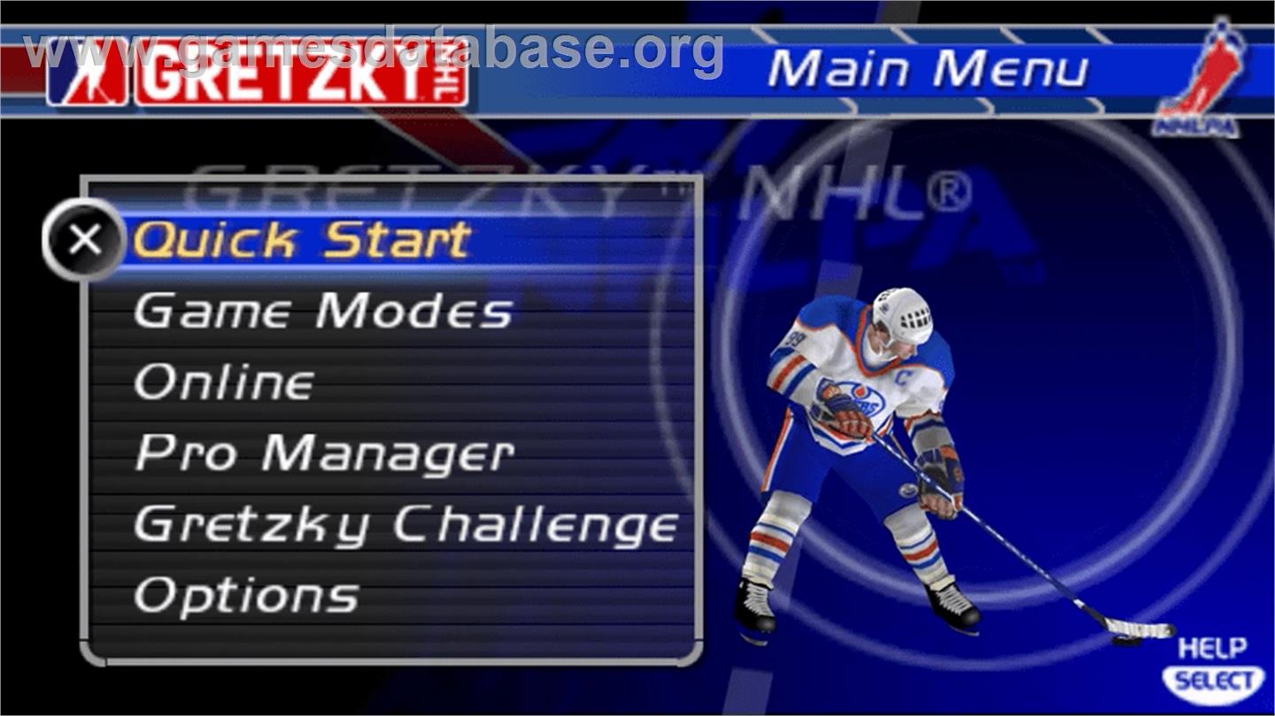 Gretzky NHL - Sony PSP - Artwork - Title Screen