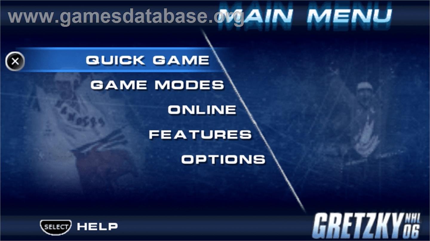 Gretzky Nhl '06 - Sony PSP - Artwork - Title Screen