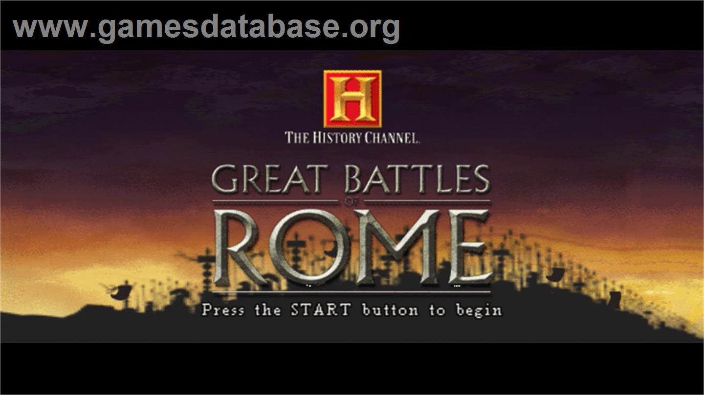 History Channel - Great Battles of Rome, The - Sony PSP - Artwork - Title Screen