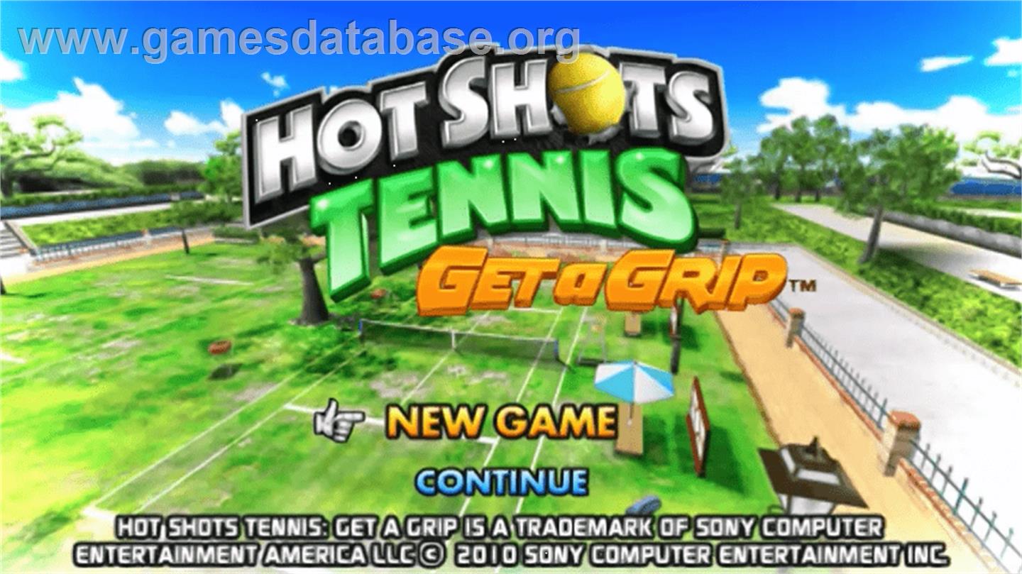 Hot Shots Tennis - Get A Grip - Sony PSP - Artwork - Title Screen