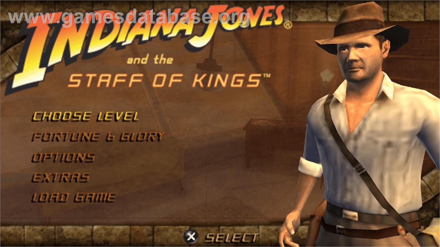 Indiana Jones And The Staff Of Kings - Sony PSP - Artwork - Title Screen