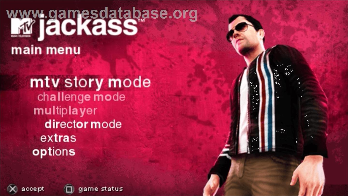 Jackass: The Game - Sony PSP - Artwork - Title Screen