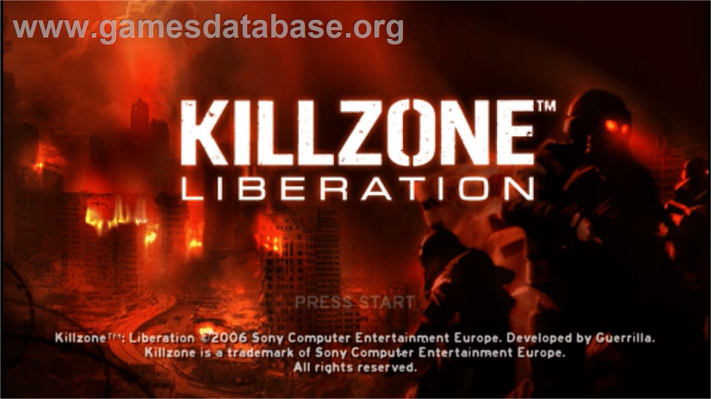 Killzone: Liberation - Sony PSP - Artwork - Title Screen