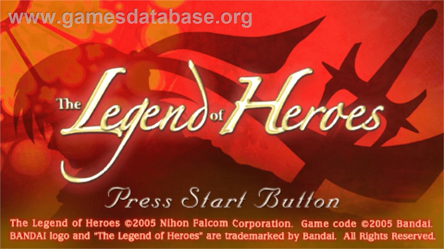 Legend of Heroes - Sony PSP - Artwork - Title Screen