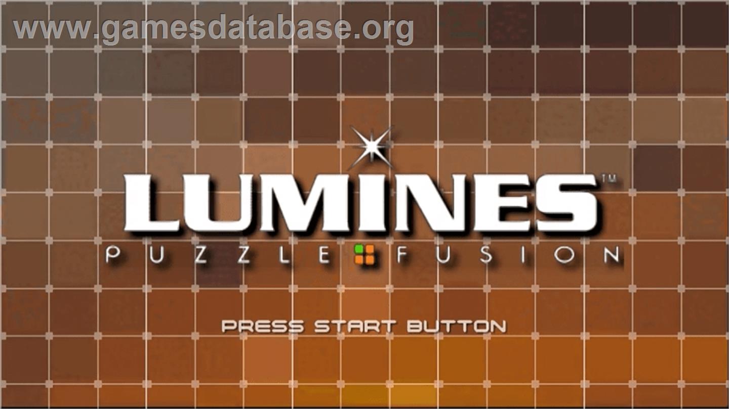 Lumines: Puzzle Fusion - Sony PSP - Artwork - Title Screen