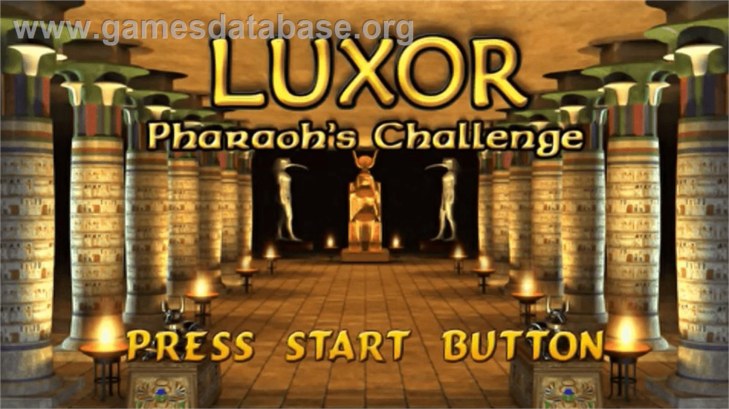 Luxor Pharaoh's Challenge - Sony PSP - Artwork - Title Screen
