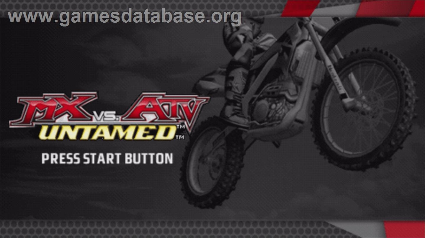 MX vs. ATV Untamed - Sony PSP - Artwork - Title Screen