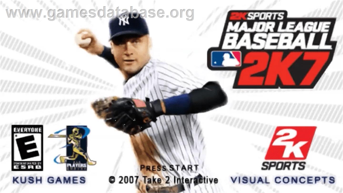 Major League Baseball 2k7 - Sony PSP - Artwork - Title Screen