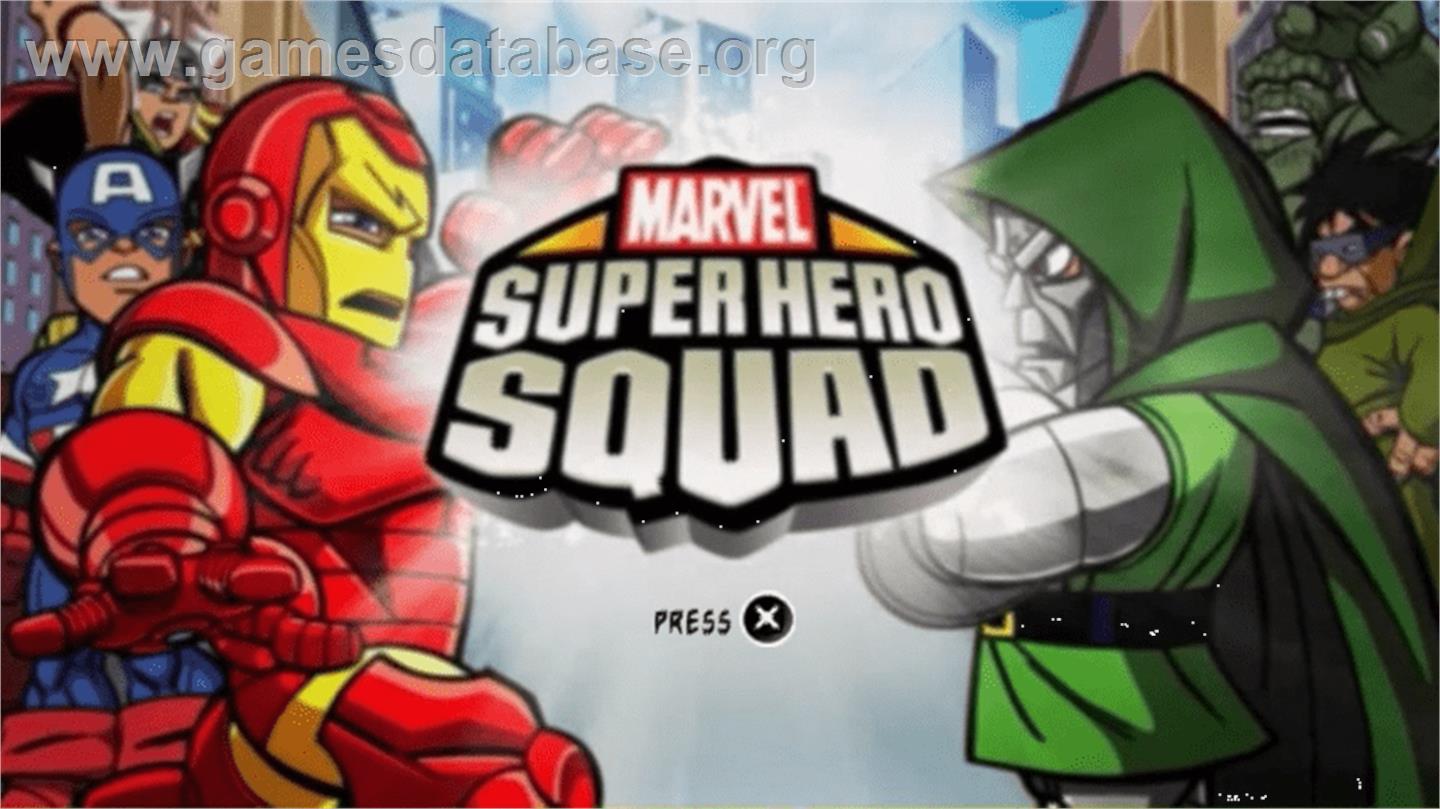 Marvel Super Hero Squad - Sony PSP - Artwork - Title Screen