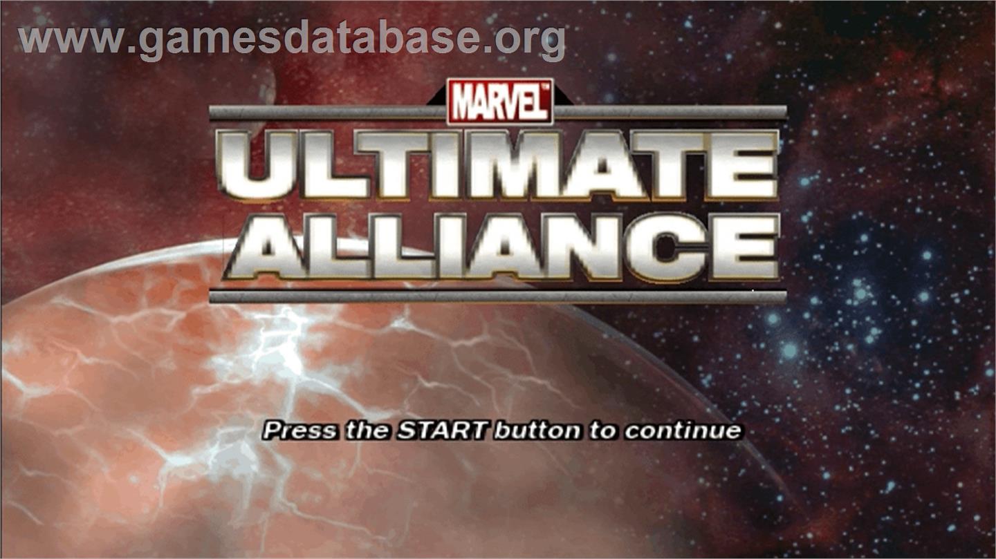 Marvel Ultimate Alliance - Sony PSP - Artwork - Title Screen