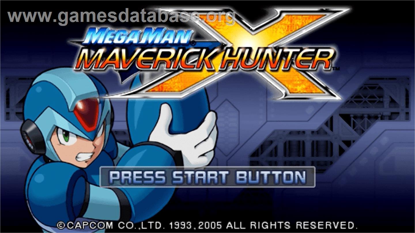 Mega Man Maverick Hunter X - Sony PSP - Artwork - Title Screen