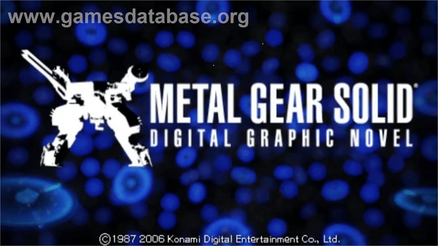 Metal Gear Solid: Digital Graphic Novel - Sony PSP - Artwork - Title Screen
