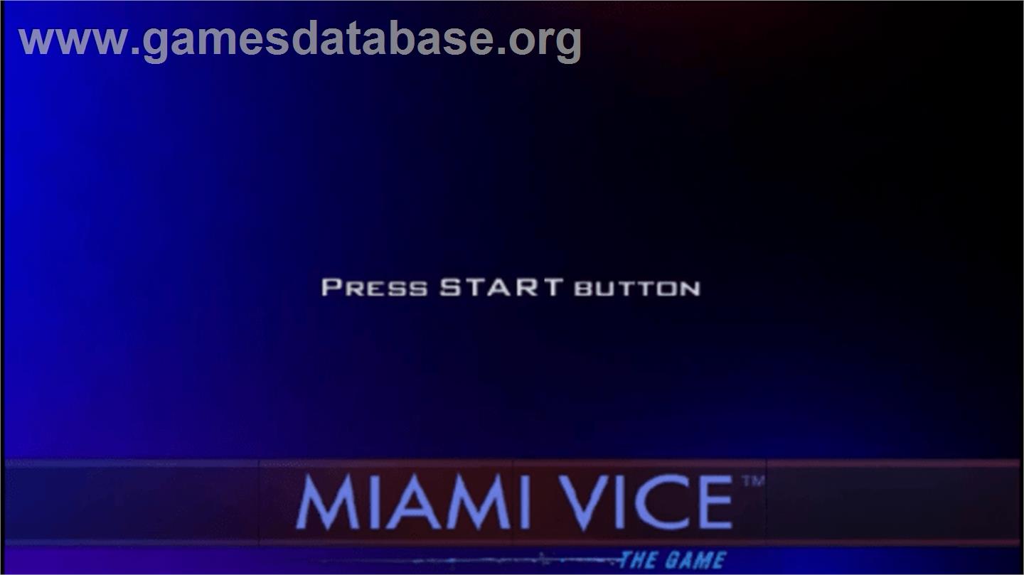 Miami Vice - The Game - Sony PSP - Artwork - Title Screen