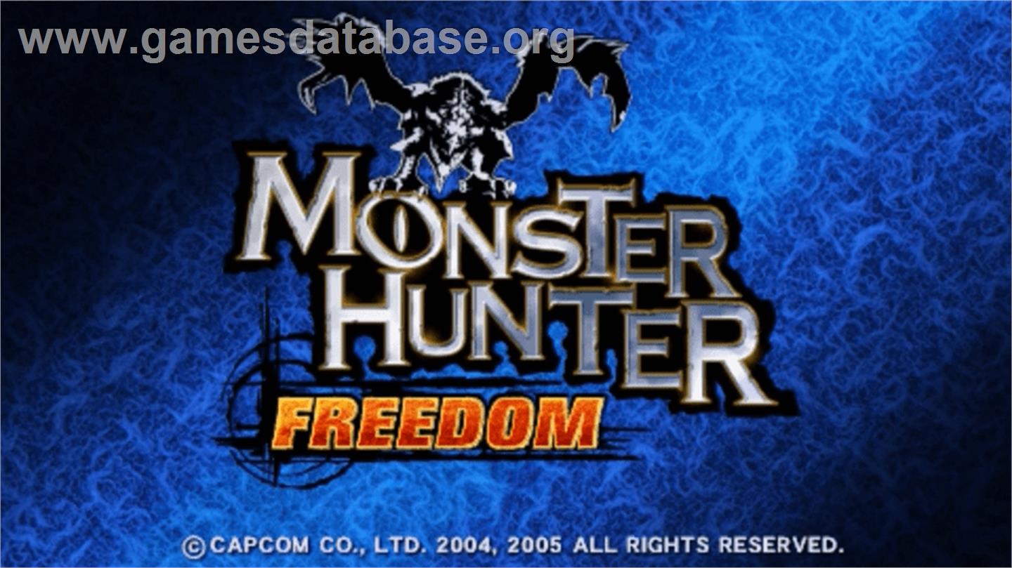 Monster Hunter Freedom - Sony PSP - Artwork - Title Screen