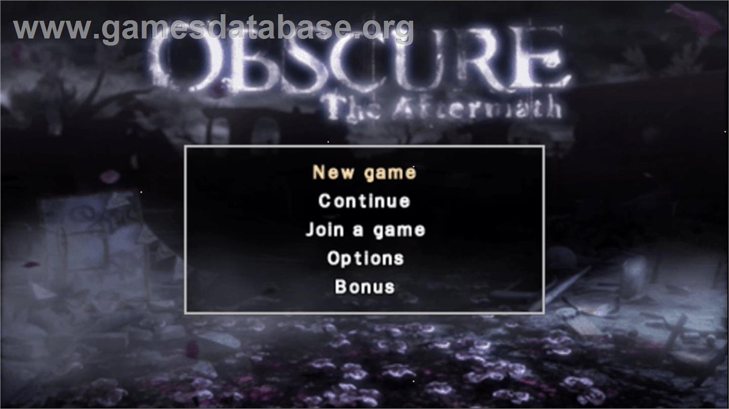 Obscure - The Aftermath - Sony PSP - Artwork - Title Screen