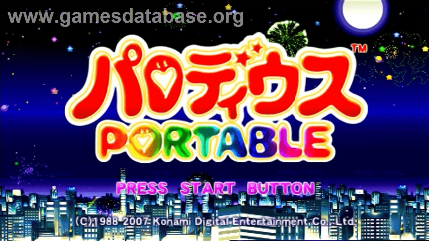 Parodius Portable - Sony PSP - Artwork - Title Screen