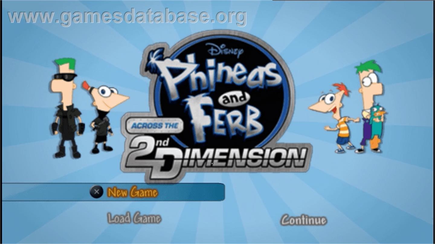 Phinéas Et Ferb - Voyage Dans La Deuxième Dimension - Sony PSP - Artwork - Title Screen