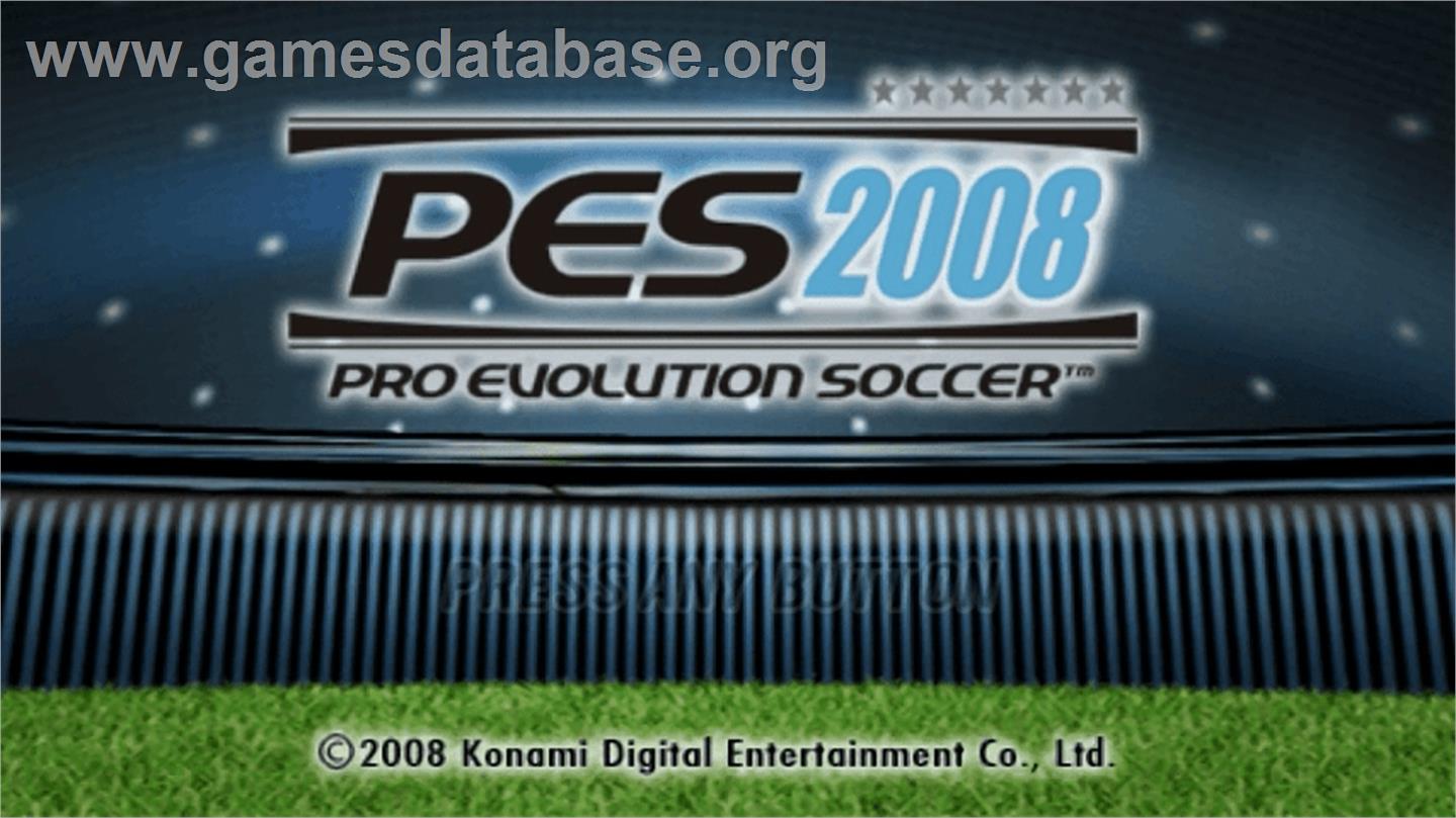 Pro Evolution Soccer 2008 - Sony PSP - Artwork - Title Screen