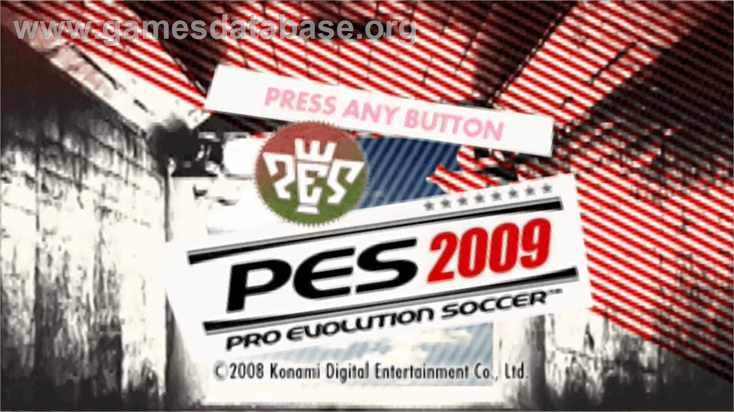 Pro Evolution Soccer 2009 - Sony PSP - Artwork - Title Screen