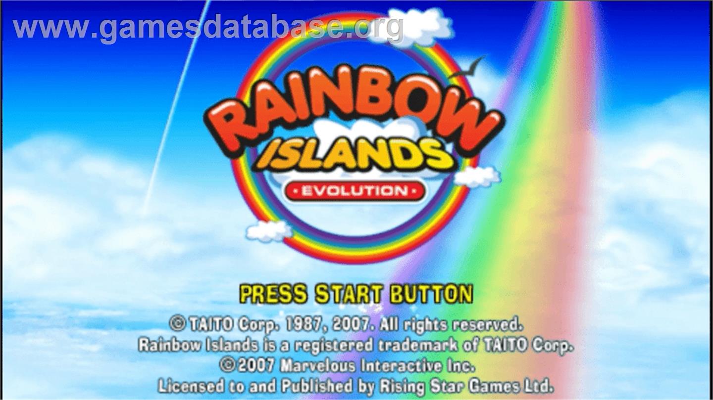 Rainbow Islands Evolution - Sony PSP - Artwork - Title Screen