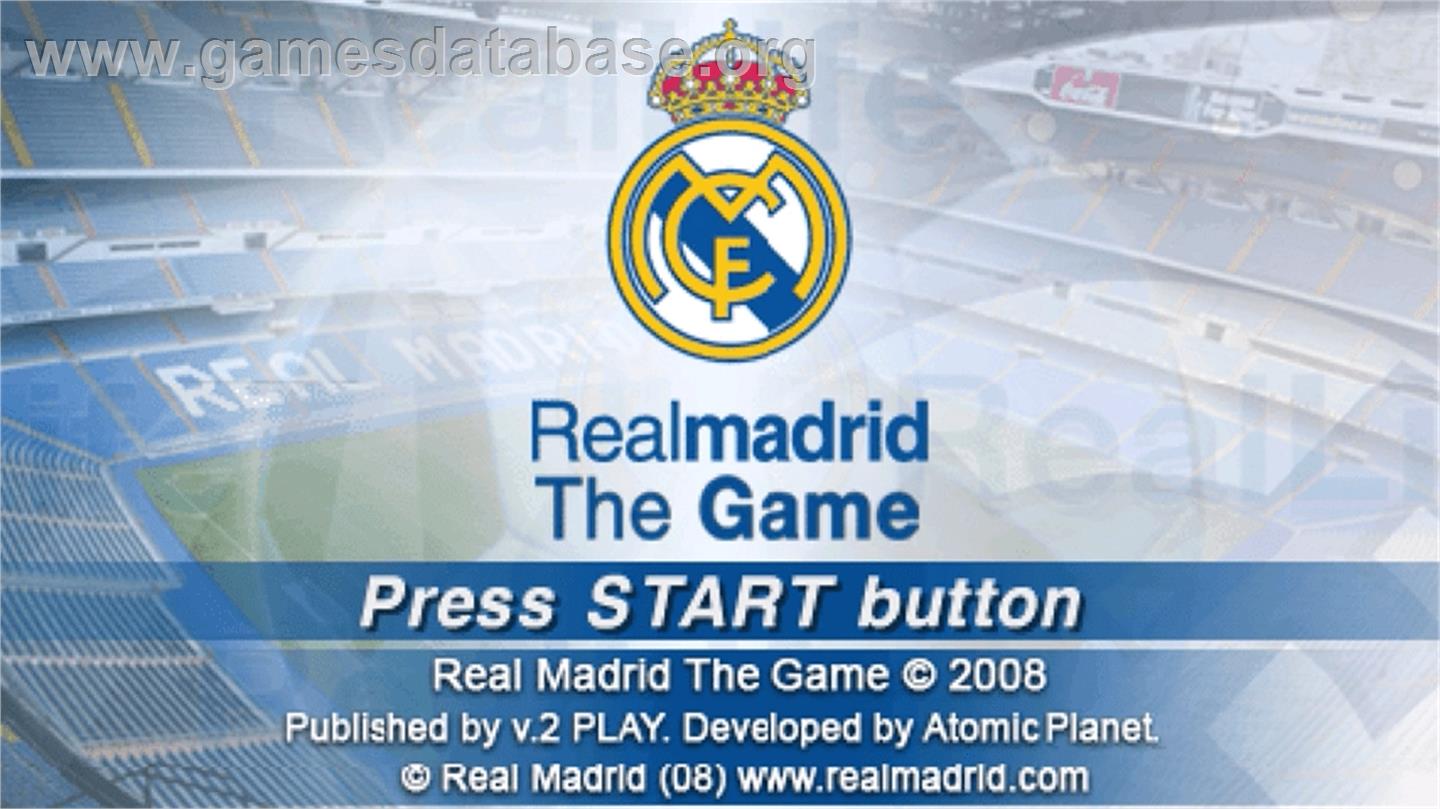 Real Madrid - The Game - Sony PSP - Artwork - Title Screen