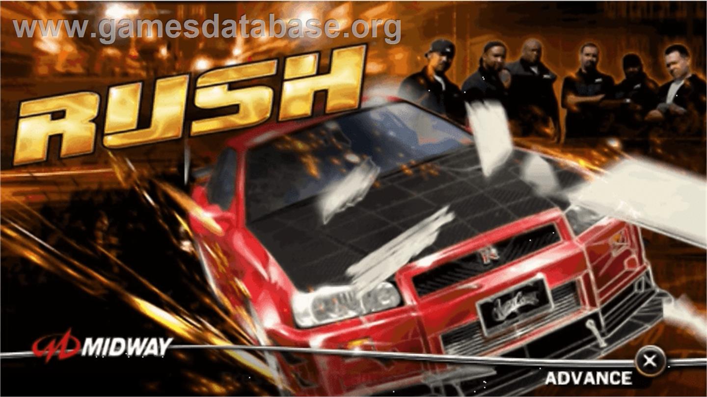 Rush - Sony PSP - Artwork - Title Screen