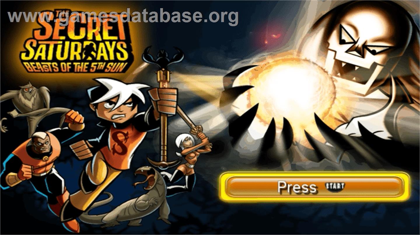 Secret Saturdays - Beasts Of The 5th Sun, The - Sony PSP - Artwork - Title Screen