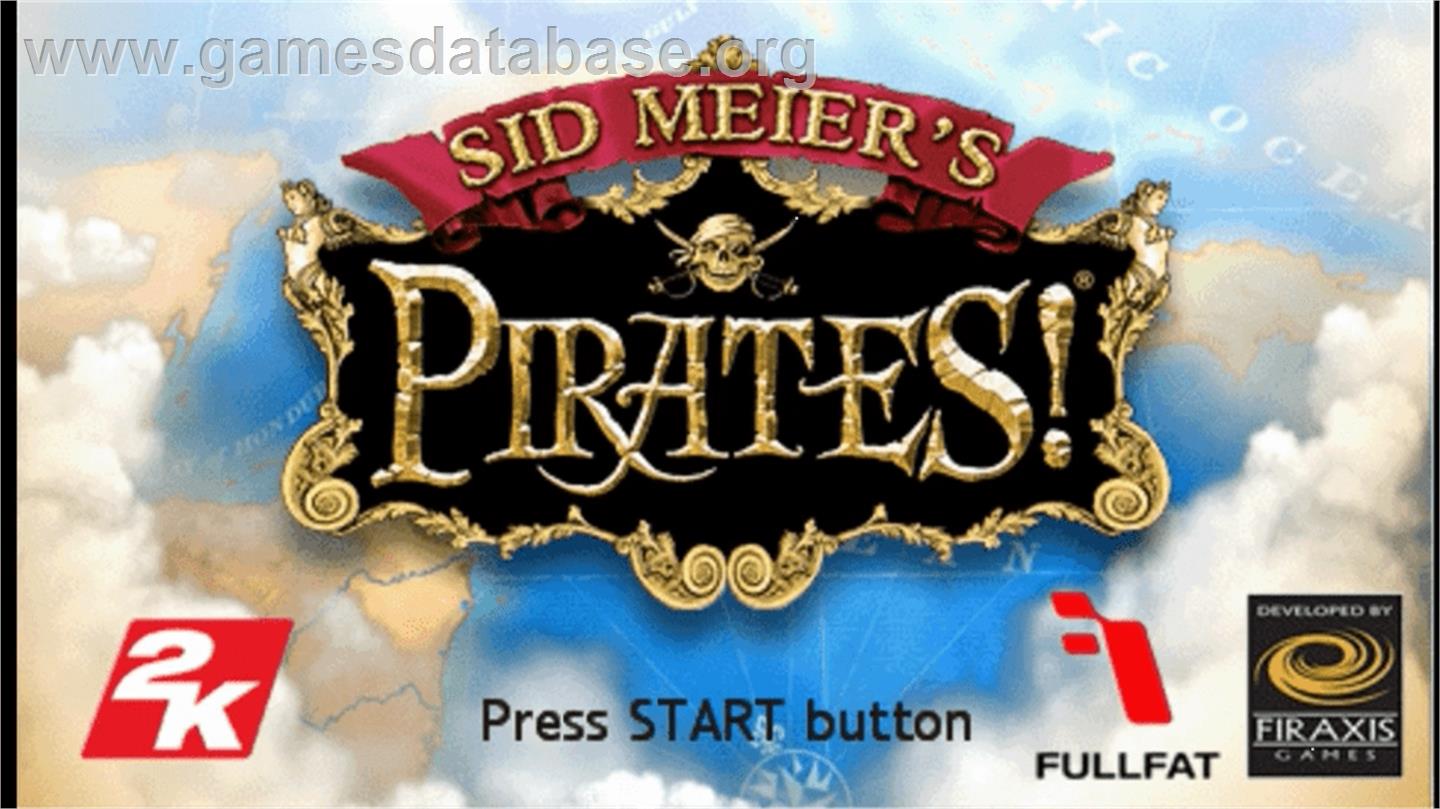 Sid Meier's Pirates - Sony PSP - Artwork - Title Screen