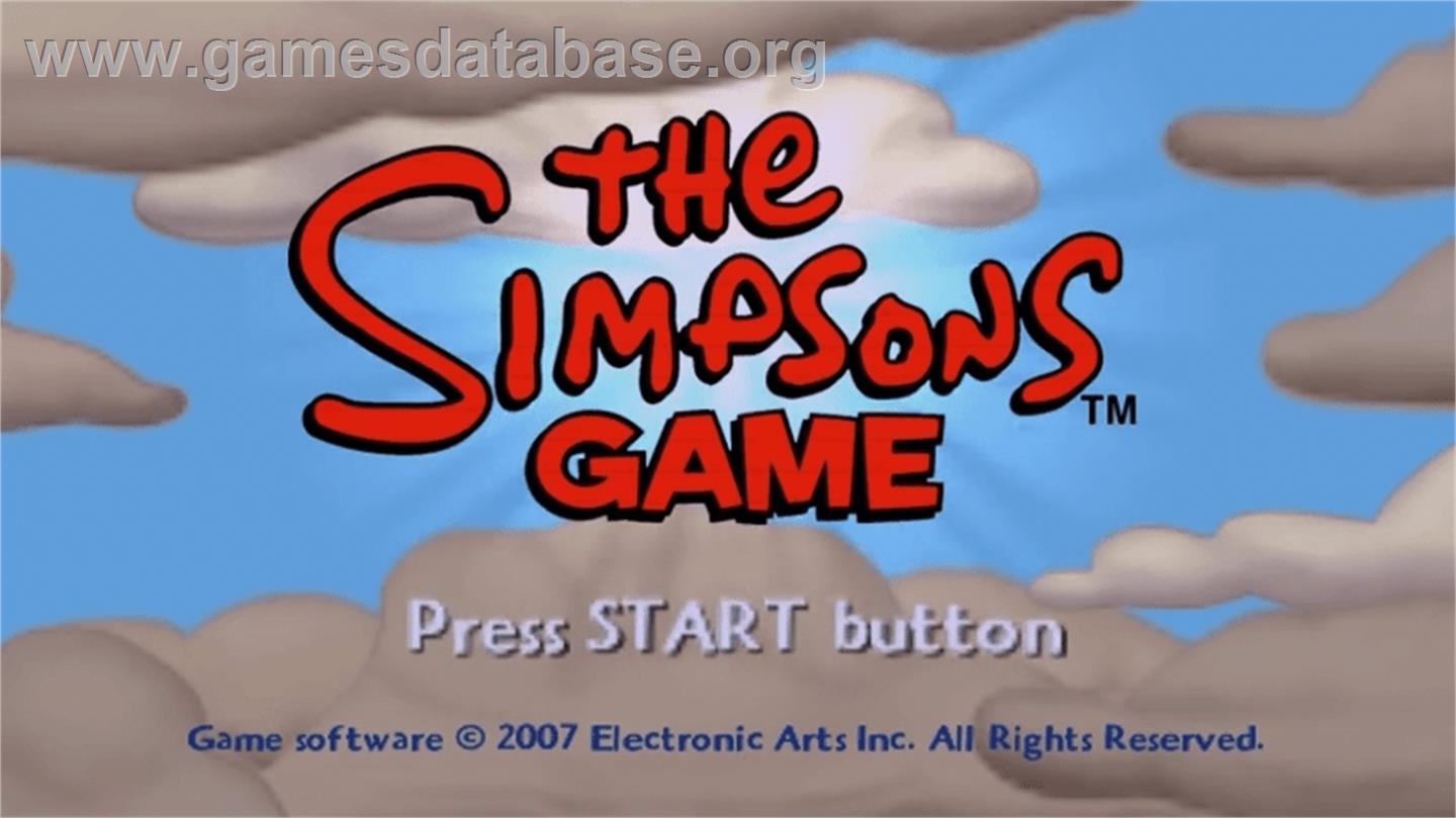 Simpsons Game, The - Sony PSP - Artwork - Title Screen
