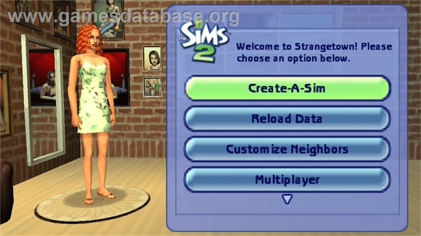 Sims 2 - Sony PSP - Artwork - Title Screen