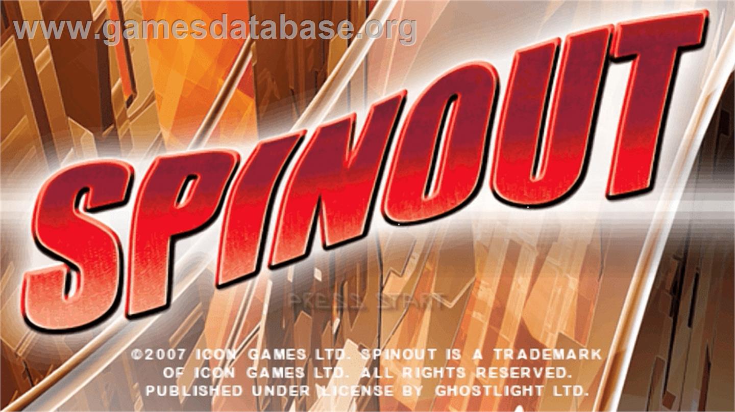 Spinout - Sony PSP - Artwork - Title Screen