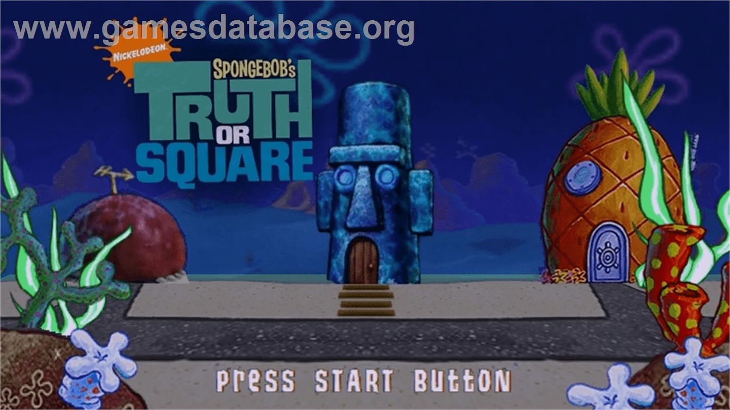 SpongeBob's Truth or Square - Sony PSP - Artwork - Title Screen