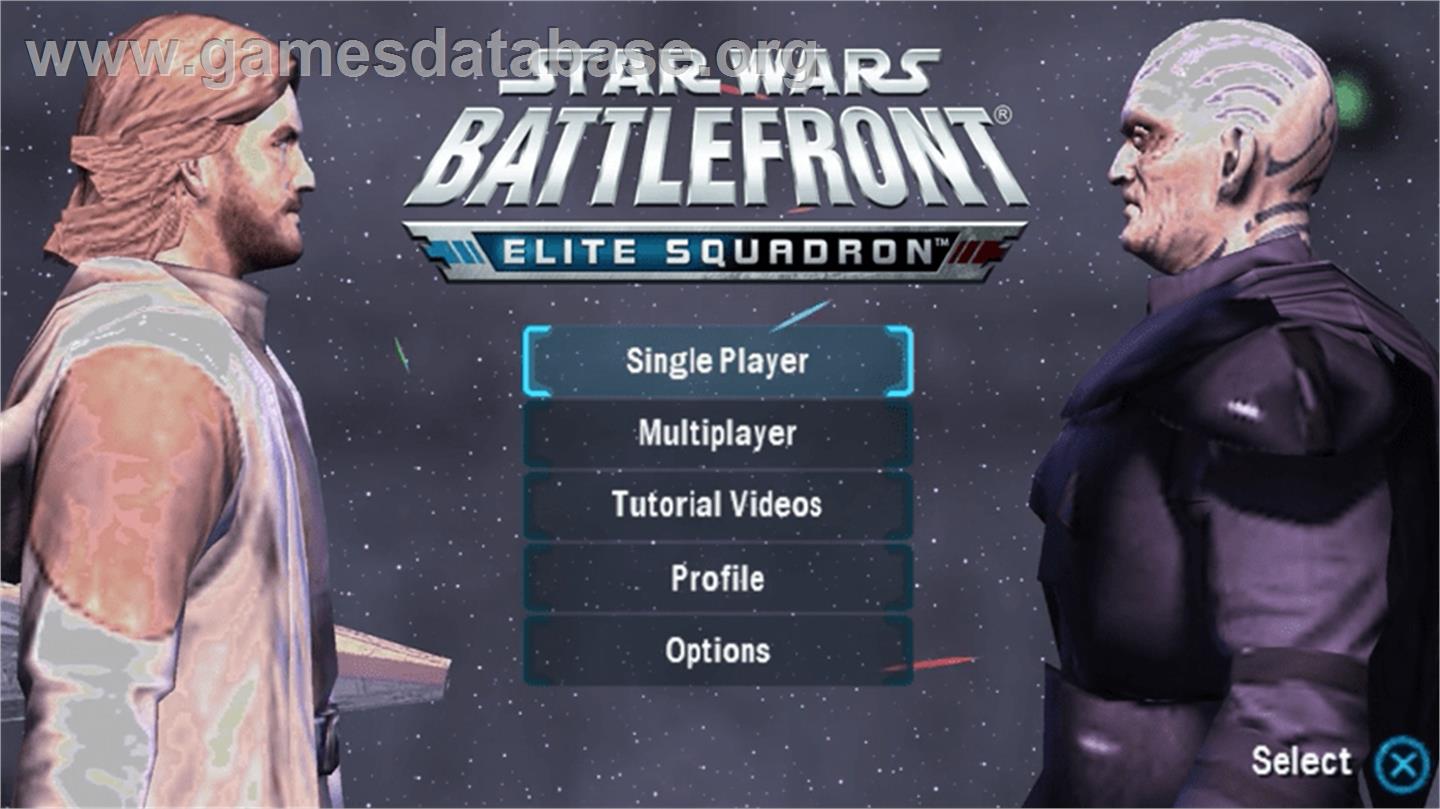 Star Wars Battlefront - Elite Squadron - Sony PSP - Artwork - Title Screen