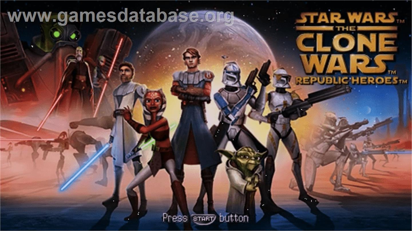 Star Wars The Clone Wars - Les Héros De La République - Sony PSP - Artwork - Title Screen