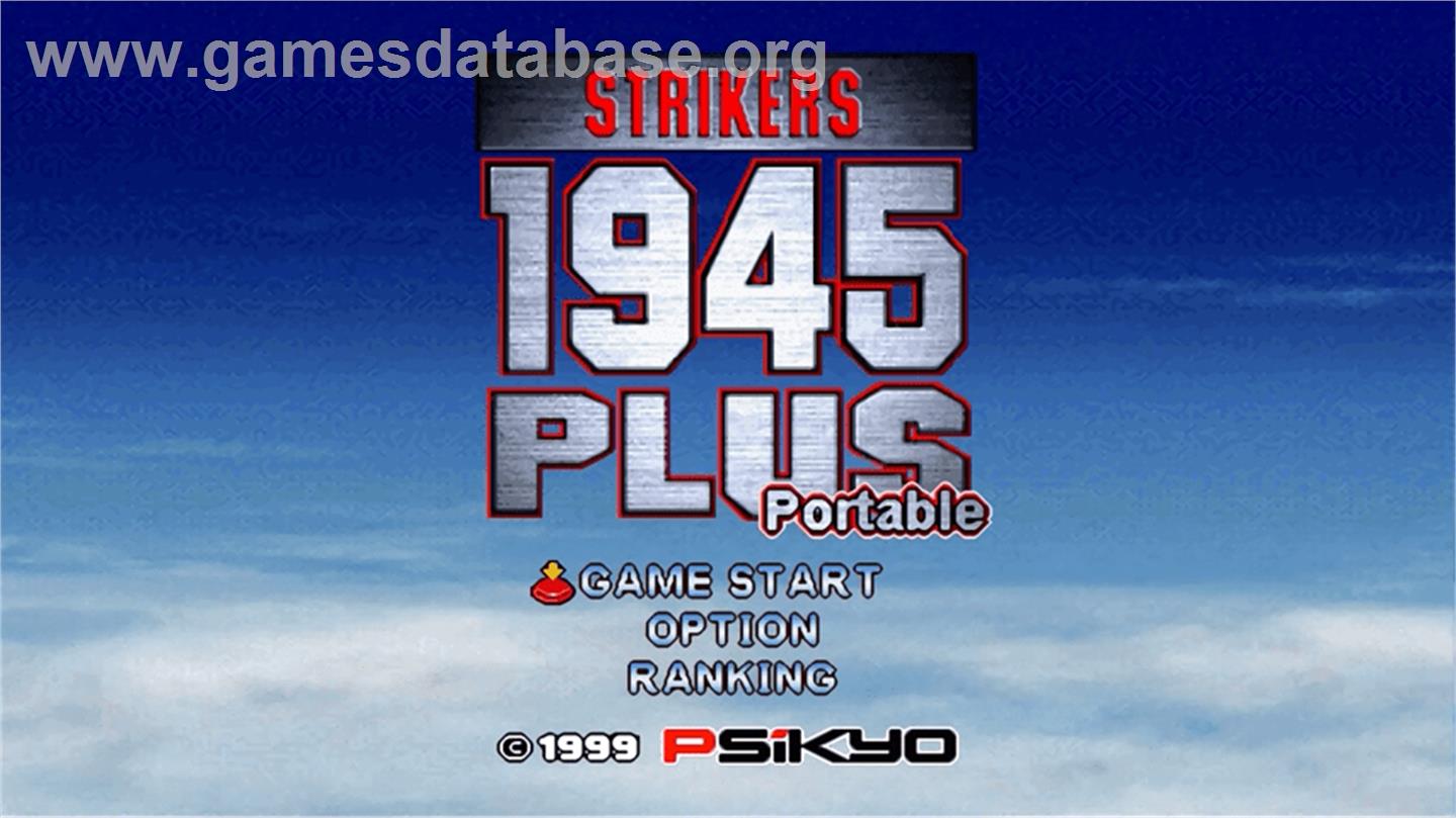 Strikers 1945 Plus Portable - Sony PSP - Artwork - Title Screen
