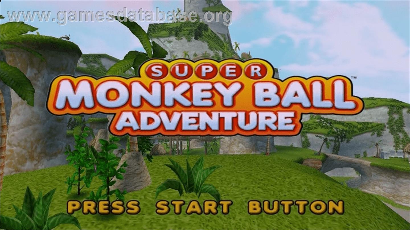 Super Monkey Ball Adventure - Sony PSP - Artwork - Title Screen