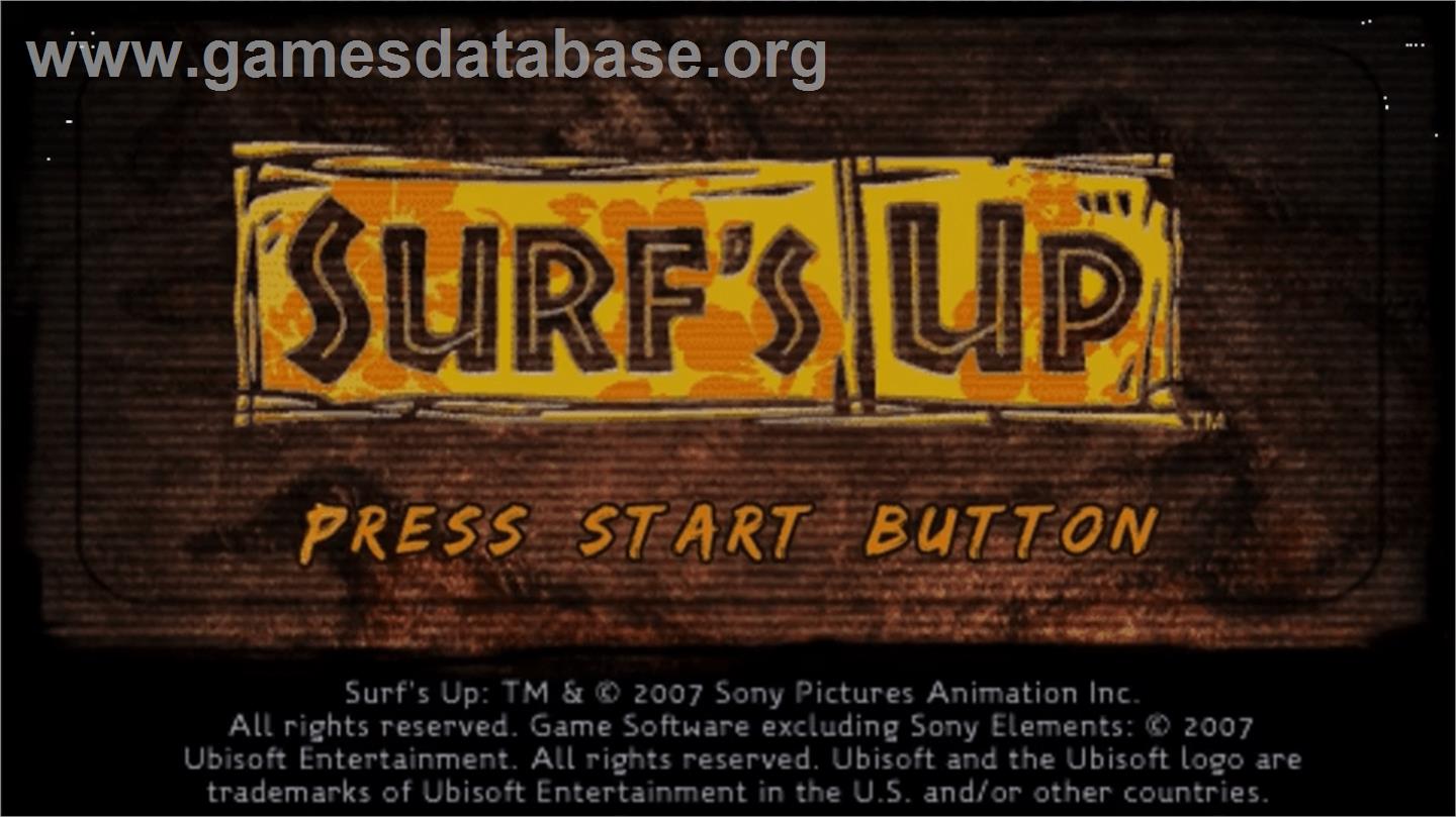 Surf's Up - Sony PSP - Artwork - Title Screen