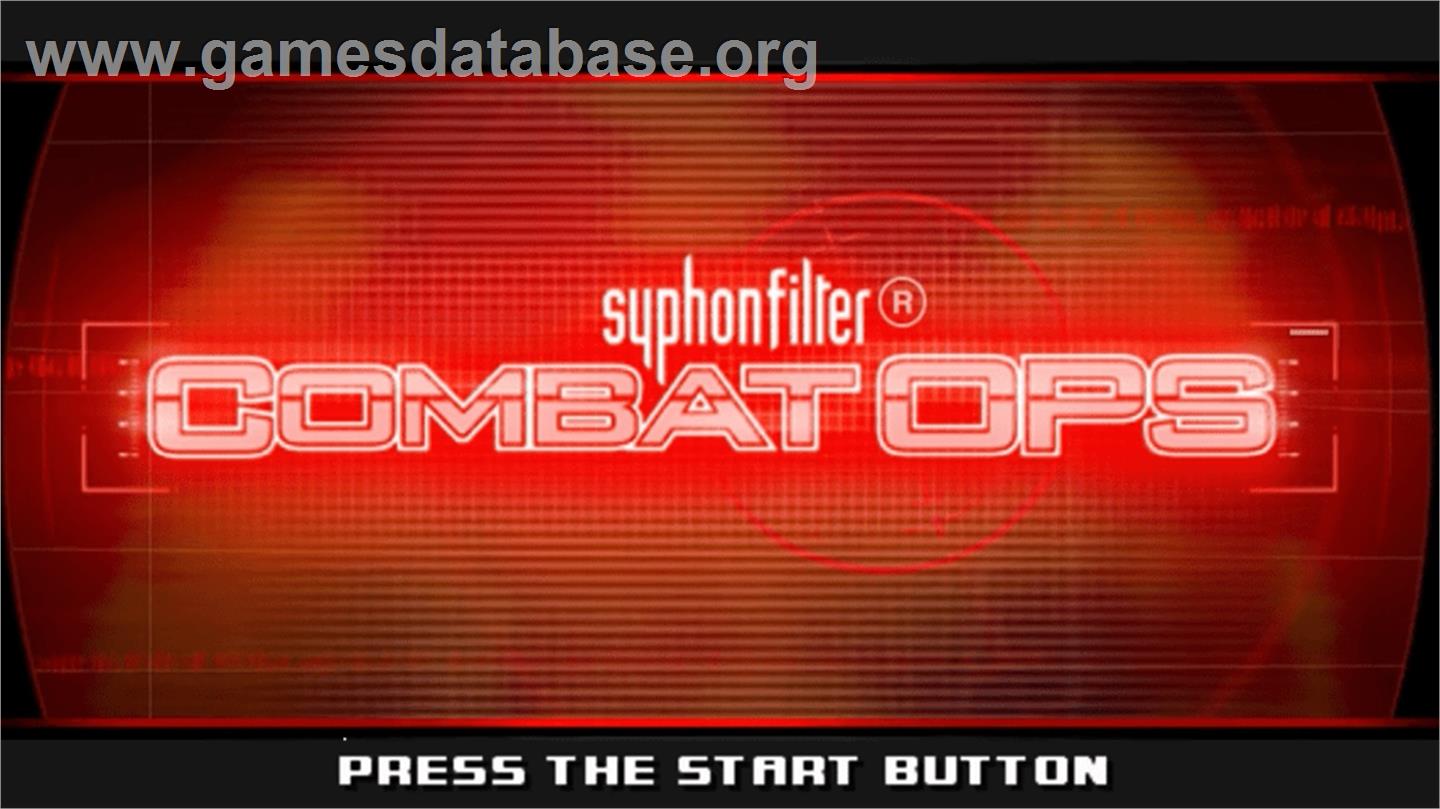 Syphon Filter: Combat Ops - Sony PSP - Artwork - Title Screen