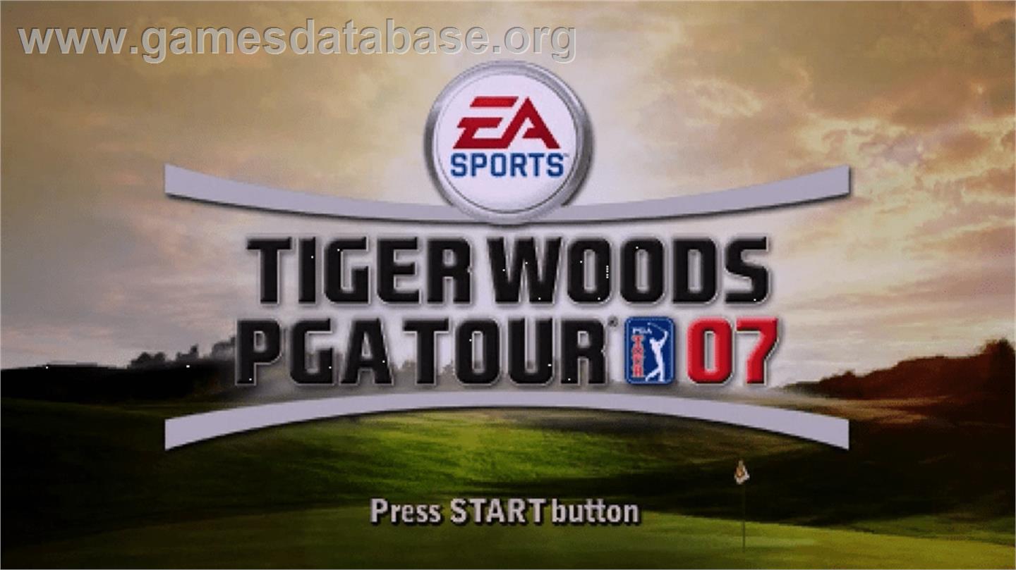Tiger Woods Pga Tour 07 - Sony PSP - Artwork - Title Screen