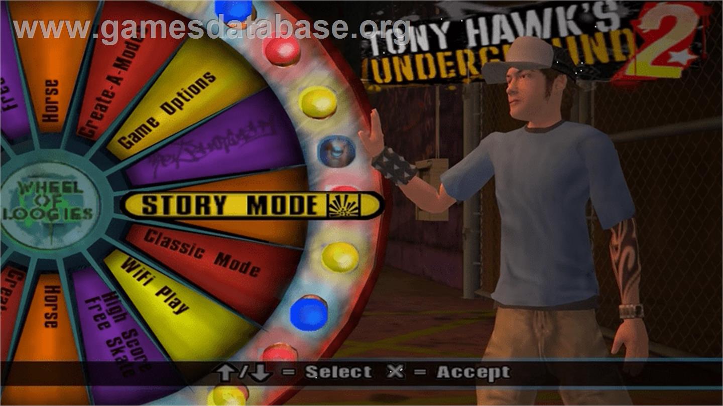 Tony Hawk's Underground 2 - Remix - Sony PSP - Artwork - Title Screen