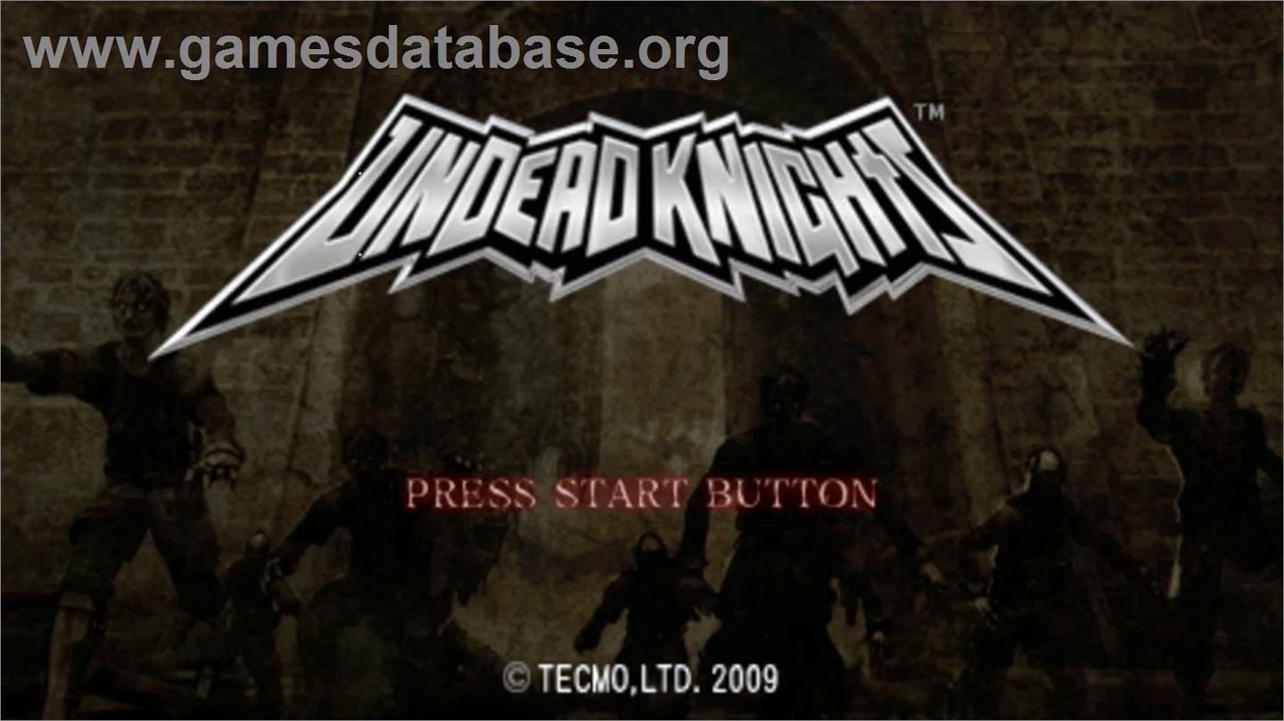Undead Knights - Sony PSP - Artwork - Title Screen