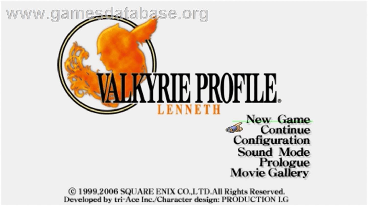 Valkyrie Profile: Lenneth - Sony PSP - Artwork - Title Screen