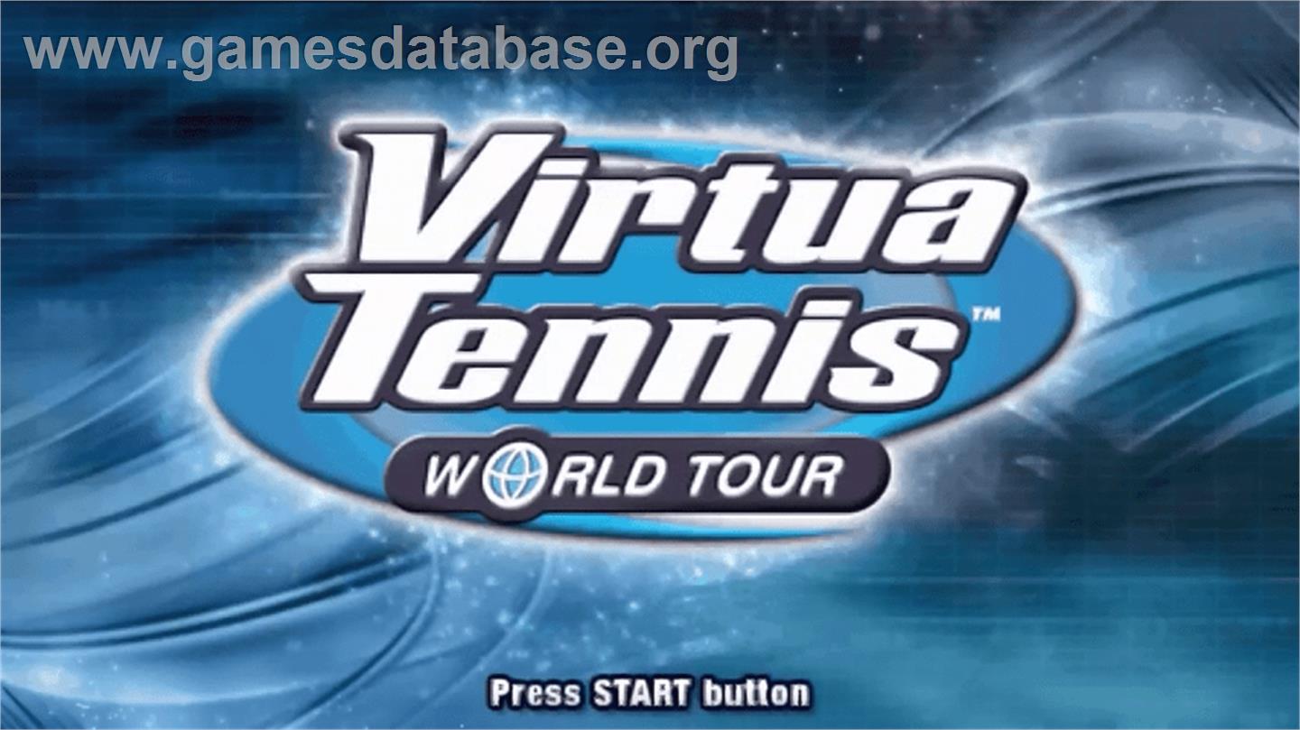 Virtua Tennis: World Tour - Sony PSP - Artwork - Title Screen