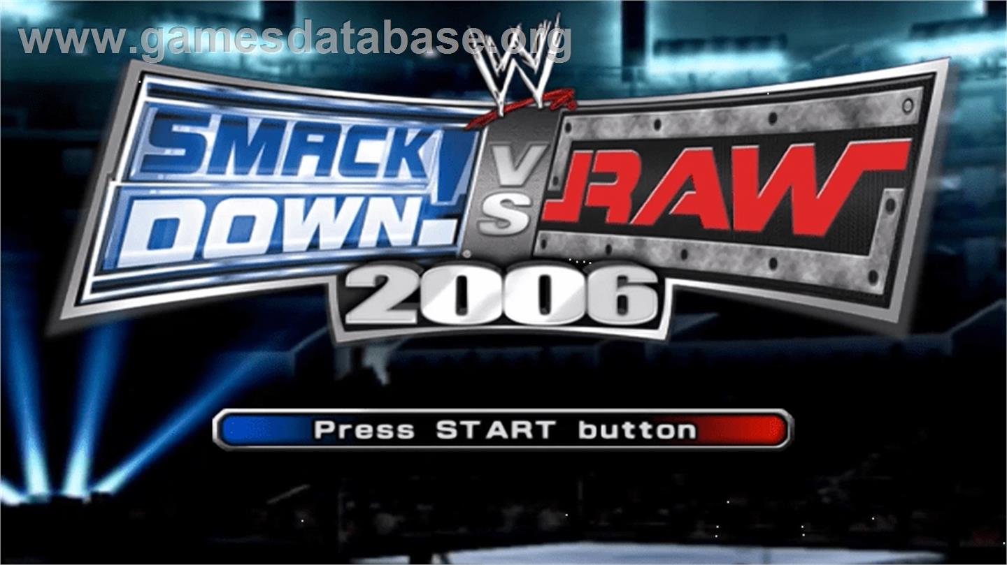 Wwe Smackdown Vs Raw 06 Sony Psp Artwork Title Screen