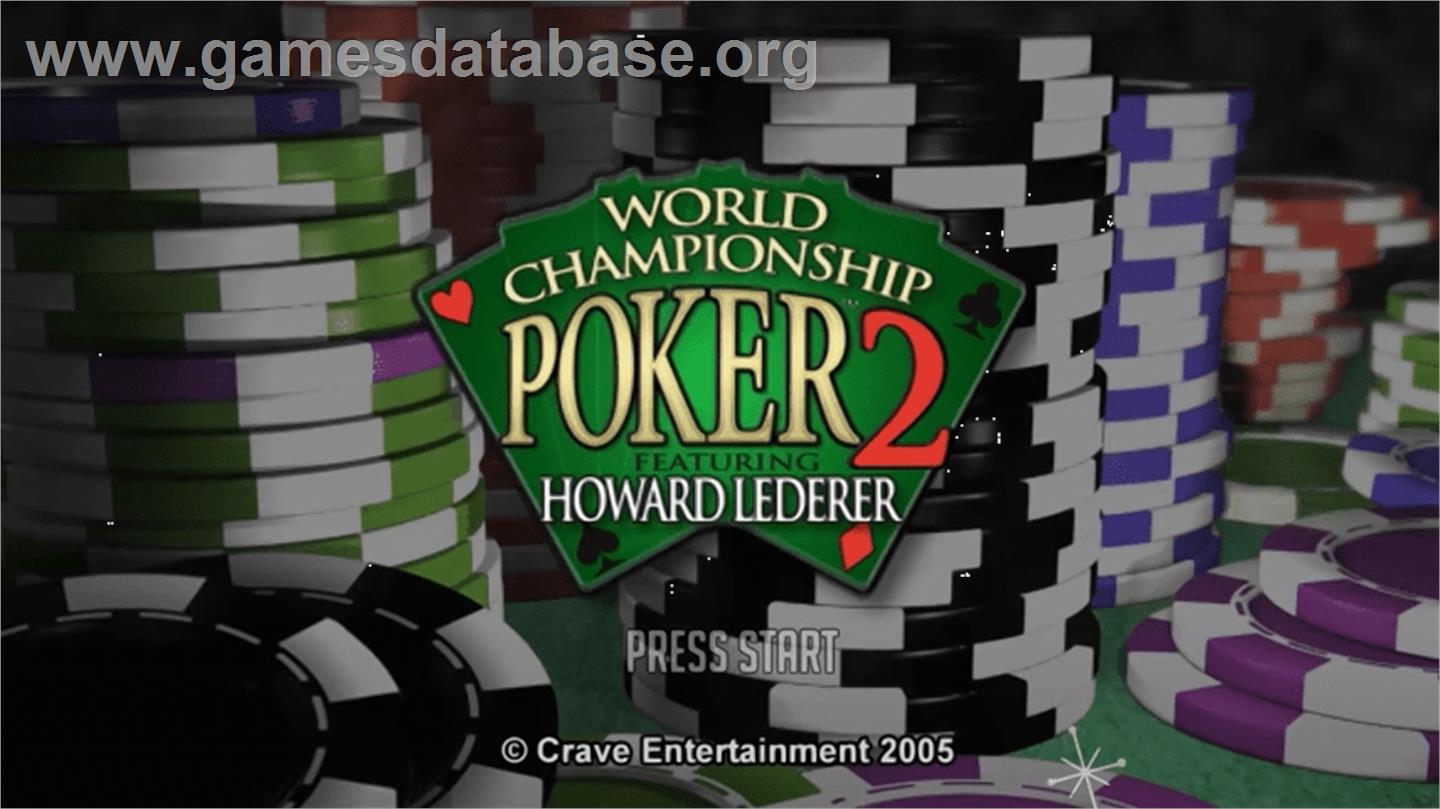 World Championship Poker 2 featuring Howard Lederer - Sony PSP - Artwork - Title Screen