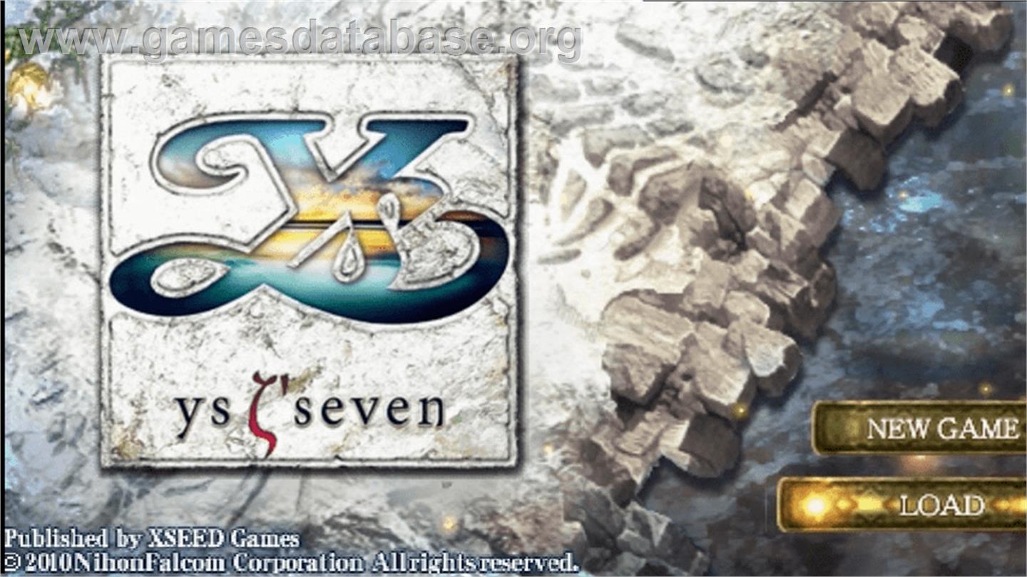 Ys Seven - Sony PSP - Artwork - Title Screen