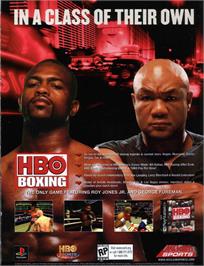 Advert for Hbo Boxing on the Sony Playstation.